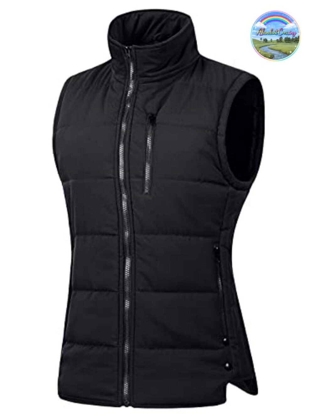 Chrisuno Quilted Puffer Vest Lightweight Insulated Winter Outerwear Zip Up